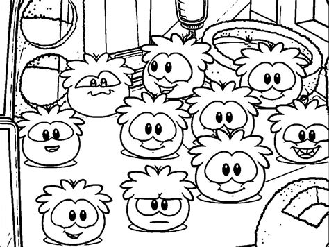 rainbow puffle coloring pages